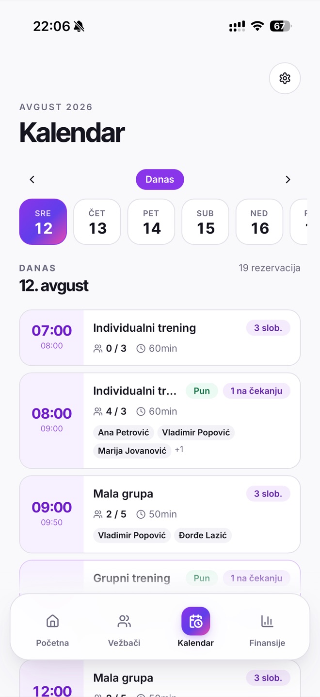 Kalendar termina sa listom čekanja